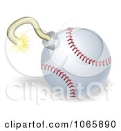 Clipart 3d Baseball Bomb Royalty Free Vector Illustration by AtStockIllustration