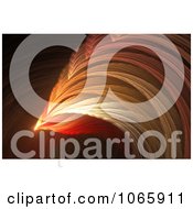 Clipart Red And Orange Fractal Waves Royalty Free CGI Illustration