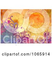 Clipart Grungy Vines Over Orange Text Royalty Free CGI Illustration