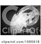 Clipart 3d Gray And Black Globe Royalty Free CGI Illustration