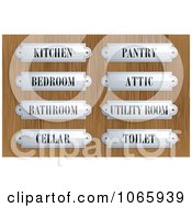 Poster, Art Print Of Silver Plaques On Wood