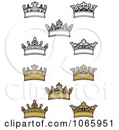 Poster, Art Print Of Crown Icons 6