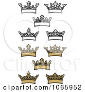 Clipart Crown Icons 8 Royalty Free Vector Illustration
