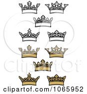 Poster, Art Print Of Crown Icons 8