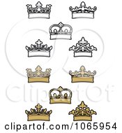 Poster, Art Print Of Crown Icons 3