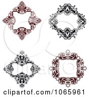 Clipart Floral Frames Royalty Free Vector Illustration
