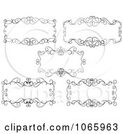 Clipart Floral Black And White Frames 8 Royalty Free Vector Illustration