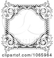 Poster, Art Print Of Black And White Floral Frame