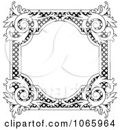 Clipart Black And White Floral Frame Royalty Free Vector Illustration
