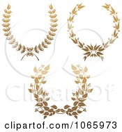 Clipart Gold Laurel Wreaths 1 Royalty Free Vector Illustration