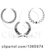 Clipart Laurel Wreaths 5 Royalty Free Vector Illustration