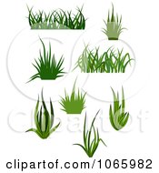 Clipart Grass Elements 3 Royalty Free Vector Illustration