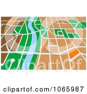 Clipart GPS Map 5 Royalty Free Vector Illustration by Vector Tradition SM