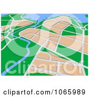 Clipart GPS Map 2 Royalty Free Vector Illustration by Vector Tradition SM