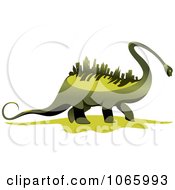 Poster, Art Print Of Dinosaur With A Skyscraper Spine