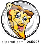 Clipart Happy Pizza Slice 3 Royalty Free Vector Illustration
