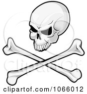 Clipart Skull And Crossbones 2 Royalty Free Vector Illustration