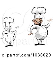 Clipart Presenting Chefs Royalty Free Vector Illustration