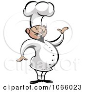 Clipart Presenting Chef 2 Royalty Free Vector Illustration