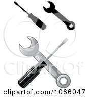 Clipart Wrenches And Screwdrivers Royalty Free Vector Illustration