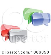 Poster, Art Print Of 3d Shiny Chat Balloons 4