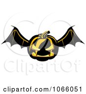 Clipart Winged Jackolantern Royalty Free Vector Illustration