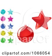 Clipart Colorful Christmas Ornaments Royalty Free Vector Illustration