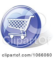 3d Blue Shopping Cart Icon