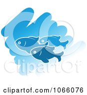 Clipart Blue Fish Royalty Free Vector Illustration