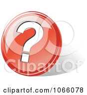 Clipart 3d Red Question Mark Royalty Free Vector Illustration