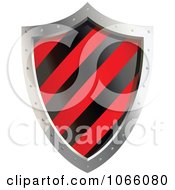 Poster, Art Print Of 3d Red And Black Shield