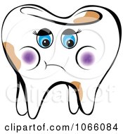 Clipart Sad Female Tooth Royalty Free Vector Illustration