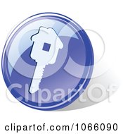 Poster, Art Print Of 3d Blue House Key Icon