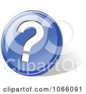 Clipart 3d Blue Question Mark Royalty Free Vector Illustration