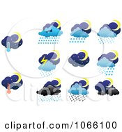 Poster, Art Print Of Night Weather Icons