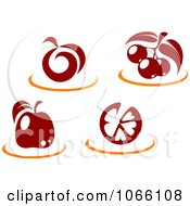 Clipart Fruit Logos Royalty Free Vector Illustration