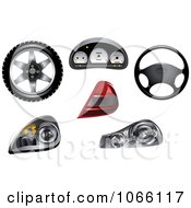 Clipart Automobile Pieces Royalty Free Vector Illustration by Vector Tradition SM