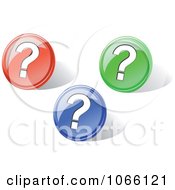 Poster, Art Print Of 3d Question Mark Buttons