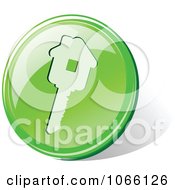 Poster, Art Print Of 3d Green House Key Icon