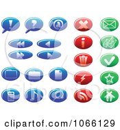 Poster, Art Print Of Blue Red And Green Web Browser Icons