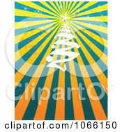 Poster, Art Print Of Spiral Christmas Tree Background 1