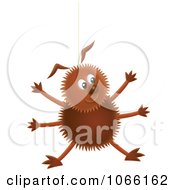 Clipart Happy Spider Hanging Royalty Free Illustration
