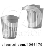 Clipart Metal Trash Bins Royalty Free Vector Illustration