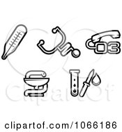Clipart Black And White Medical Icons 4 Royalty Free Vector Illustration