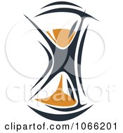 Clipart Orange And Black Hourglass 4 Royalty Free Vector Illustration