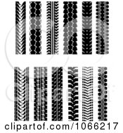 Clipart Tire Tread Marks 4 Royalty Free Vector Illustration