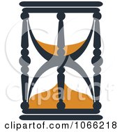 Poster, Art Print Of Orange And Black Hourglass 2