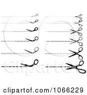 Clipart Cut Here Lines Royalty Free Vector Illustration