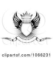 Clipart Shield With Wings 16 Royalty Free Vector Illustration
