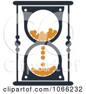 Poster, Art Print Of Orange And Black Hourglass 8